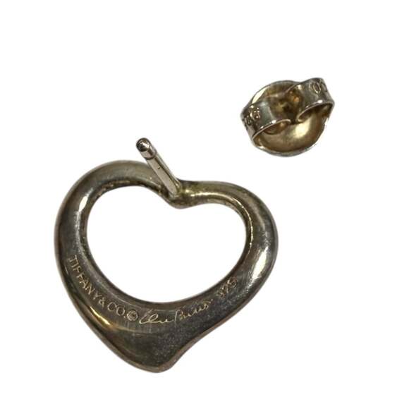 Tiffany & Co. Open Heart Earrings, 925 Silver, Women's